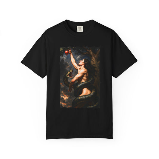 Genesis "The Deception of Eve" T-Shirt — Fall of Man Biblical Fantasy Art