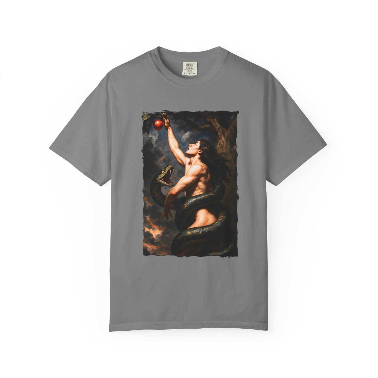 Genesis "The Deception of Eve" T-Shirt — Fall of Man Biblical Fantasy Art