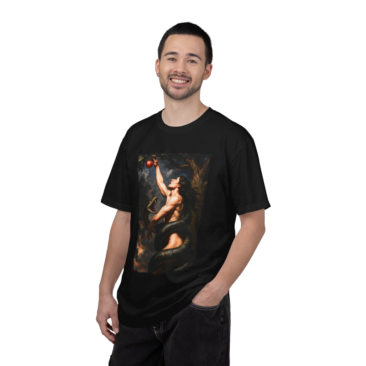 Genesis "The Deception of Eve" T-Shirt — Fall of Man Biblical Fantasy Art