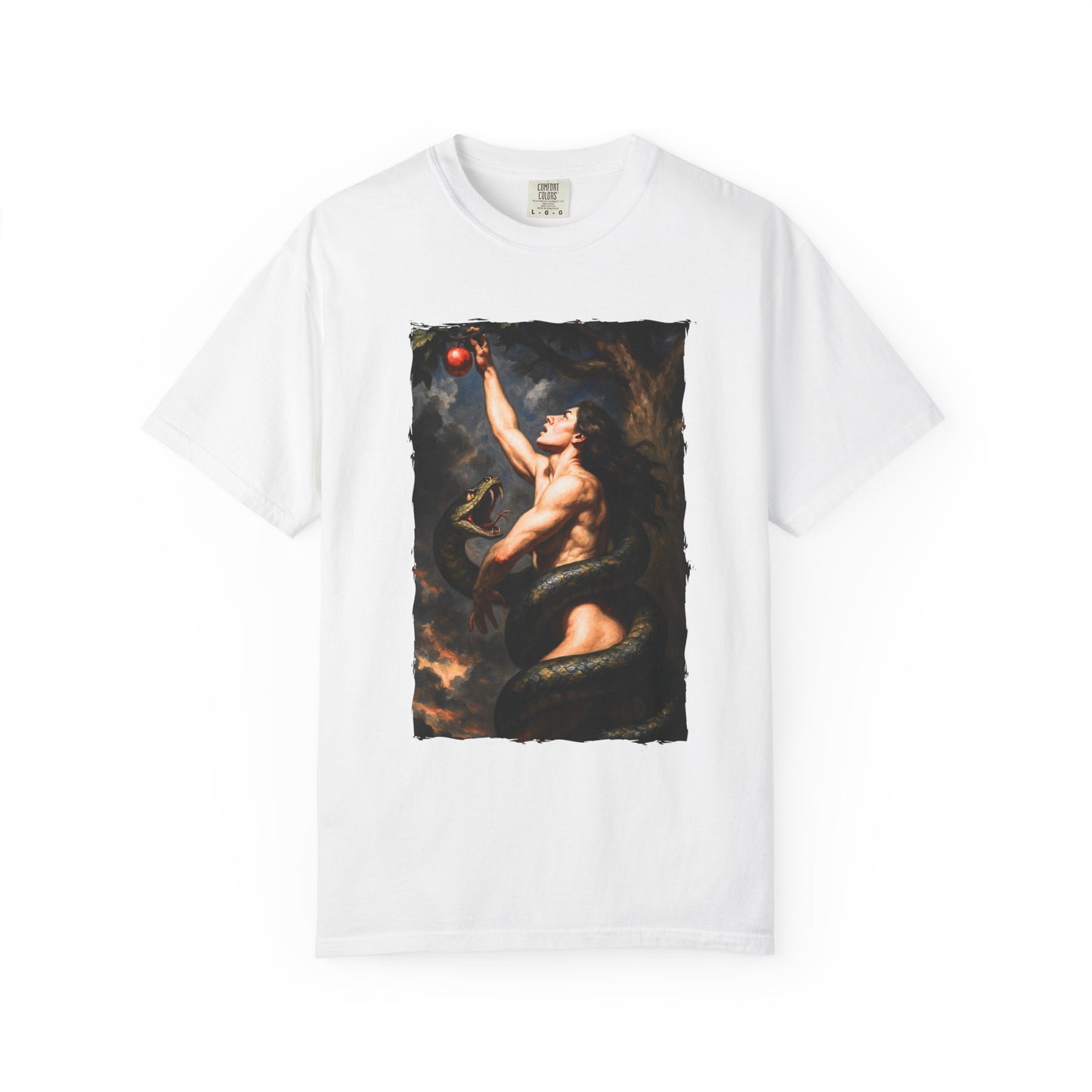 Genesis "The Deception of Eve" T-Shirt — Fall of Man Biblical Fantasy Art